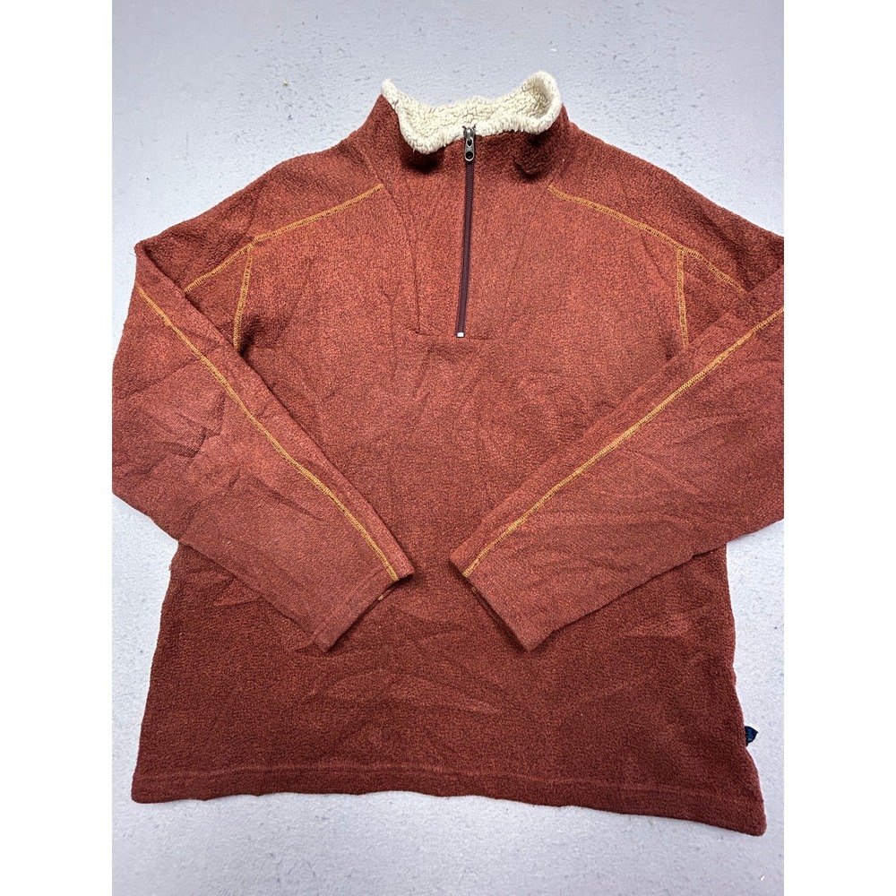 KUHL Interceptr 1/4 Zip Alfpaca Fleece Rust Orange XL Mens